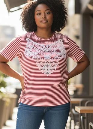 Футболка полоску смугаста 48-50 xl xxl 2xl полосатая футболки майки майка летняя полоска хлопок бавовняна