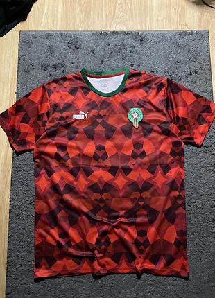 Футбольна футболка збірна марокко puma morocco розмір xxl червоного кольору