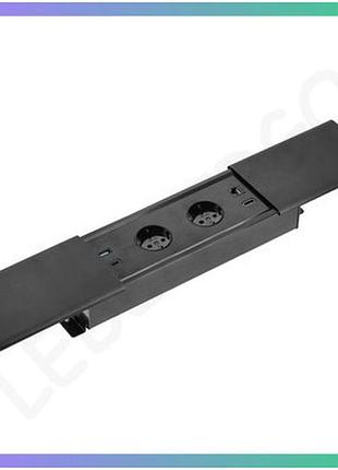 Удлинитель встраиваемый gtv prestino 2x розетки schuko usb a+c rj45 hdmi 1,5 м черный для рабочего места