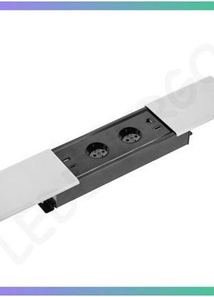 Удлинитель встраиваемый gtv prestino 2x розетки usb a+c hdmi rj45 1,5 м серебряный для офиса и дома