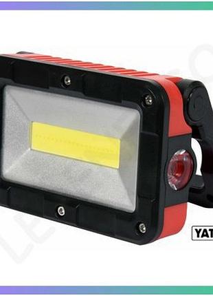 Переносной прожектор yato cob 5вт 300lm 5 режимов с магнитом для освещения в темноте