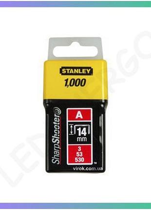 Скоба для степлера stanley light duty тип а h14 мм 1000 шт канцелярская скоба