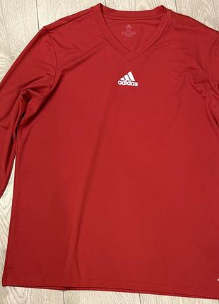 Темно-червоний лонгслів adidas 5