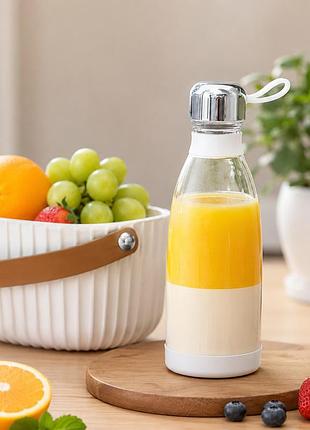 Портативный блендер в бутылке mini juicer / блендер-бутылка 350 мл блендер аккумуляторный 40 вт