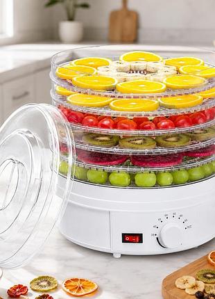 Сушарка для овочів, фруктів, грибів maltec drymaster 500w, 6 ярусів