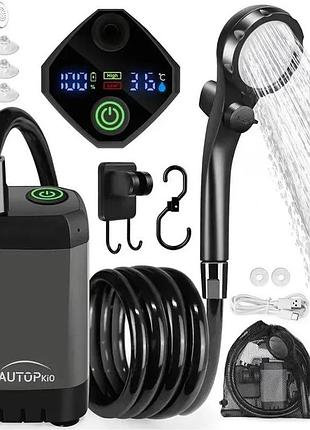 Портативный душ с насосом на аккумуляторе maxflow 6000 ma с зарядкой от usb, душ производный