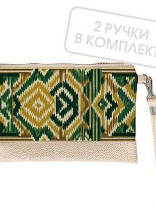 Клатч через плече зелений ліжник. стилізація