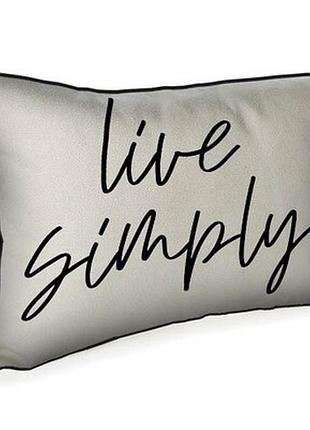 Подушка декоративна 45х32 см (мішковина) live simply