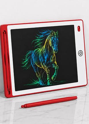 Lcd планшет для рисования 8.5 дюйма мультихромный со стилусом для детей и заметок червоний