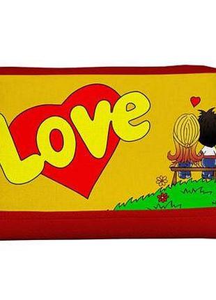 Косметичка дорожня жіноча lovely love жовта