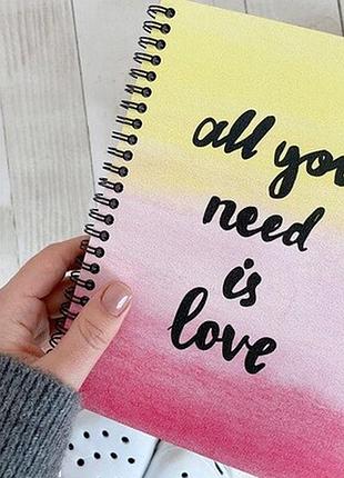Блокнот sketchbook (прямокут.) all you need is love