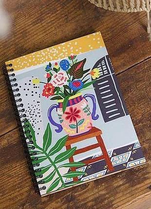 Блокнот sketchbook (прямокут.) ваза з квітами