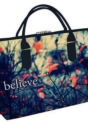 Сумка для ноутбука та документів саквояж xxl believe in love
