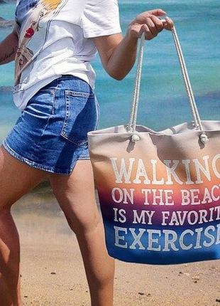 Пляжна сумка malibu walking on the beach is my faworite exercise