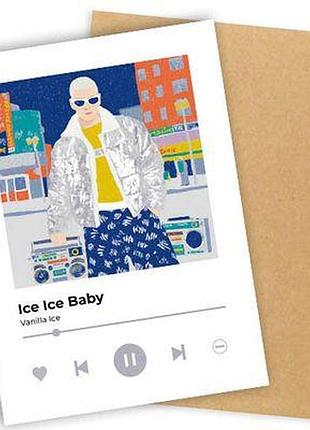 Листівка з конвертом ice ice baby