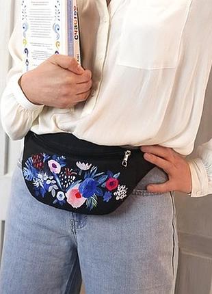 Сумка бананка bumbag квіти