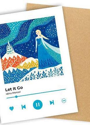 Листівка з конвертом let it go