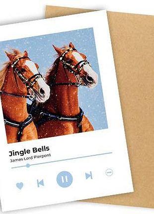 Листівка з конвертом jingle bells