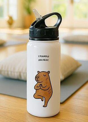Пляшка для води з трубочкою тримай баланс