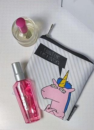 Косметичка квадратна basic i don`t care i am a unicorn