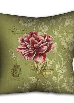 Подушка з принтом 40х40 см paeonia officinalis