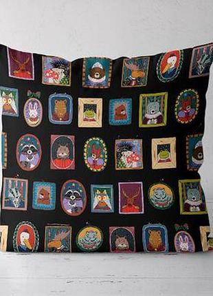 Подушка декоративна (soft) 45x45 см портрети тваринок