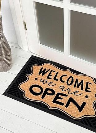 Килимок придверний з принтом welcome
