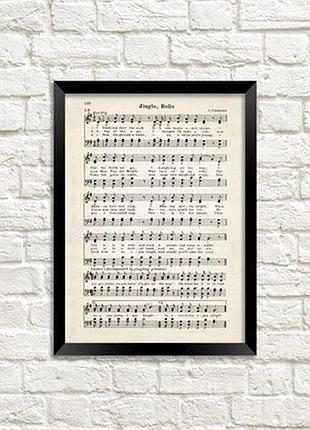 Постер у рамці а3 jingle bells, ноти