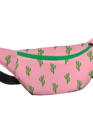 Сумка бананка bumbag кактуси