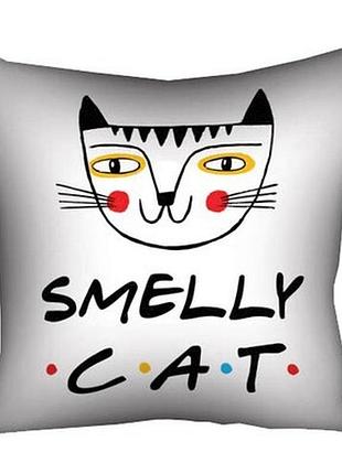 Подушка з принтом 40х40 см friends. smelly cat