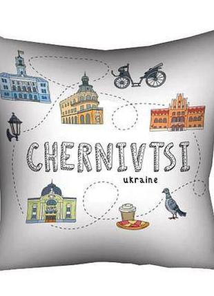 Подушка з принтом 40х40 см chernivtsi