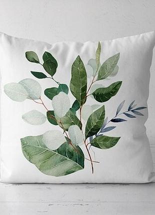 Подушка декоративна (soft) 45x45 см композиція з гілками