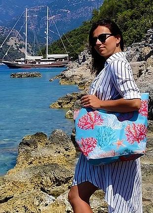 Пляжна сумка malibu корали