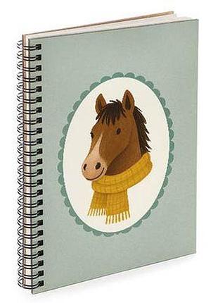 Блокнот sketchbook (прямокут.) кінь в шарфику