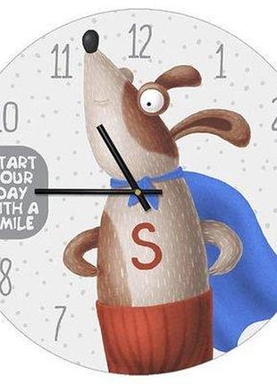 Годинник настінний круглий, 36 см start your day with a smile