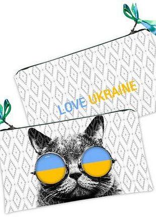 Жіноча косметичка кіт в окулярах
