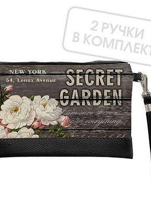 Клатч через плече secret garden, біла квітка