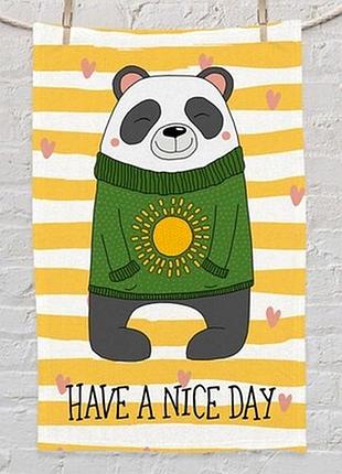 Рушник маленький 50х80 см з принтом have a nice day