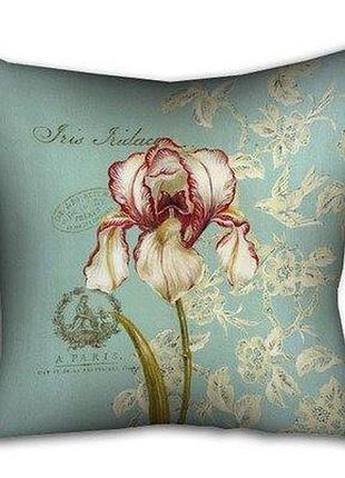 Подушка з принтом 40х40 см iris iridaceae