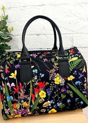 Сумка бочка barrel bright wildflowers