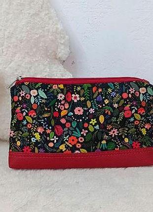 Косметичка дорожня жіноча lovely яскраві польові квіти