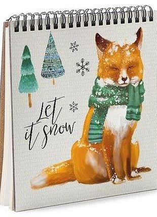 Блокнот sketchbook (квадрат.) let it snow