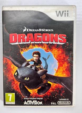Dreamworks dragons, б/у, английская версия - диск для nintendo wii