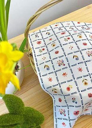 Серветка велика на стіл, для кошика, пікніка мозаїка з квітів