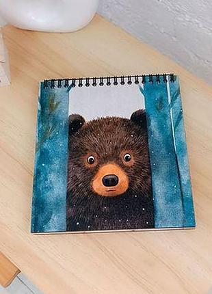 Блокнот sketchbook (квадрат) ведмедик