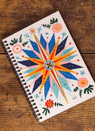 Блокнот sketchbook (прямокут.) різнокольорова різдвяна зірка