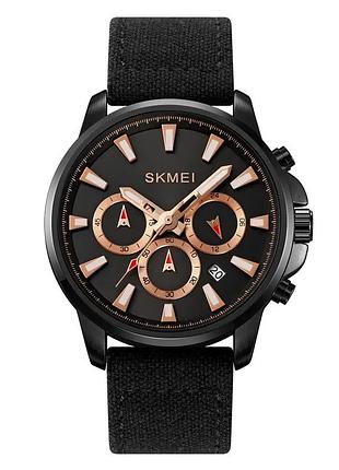 Мужские наручные часы skmei 2071 на нейлоновом ремешке (черный)