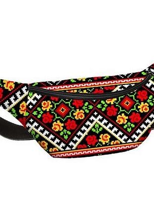 Сумка бананка bumbag орнамент квітковий