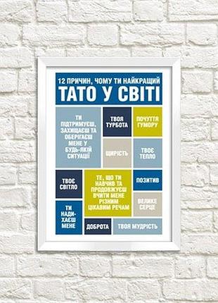 Постер у рамці a4 чому ти найкращий тато