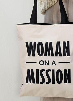 Сумка жіноча тканинна original woman on a mission